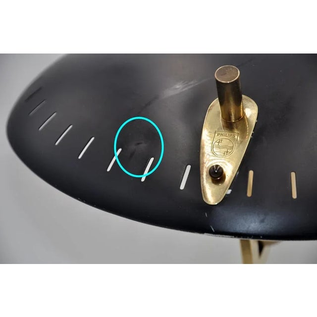 Metal Decora Z-Model Table Lamp by Louis Kalff for Philips, 1950s For Sale - Image 7 of 9