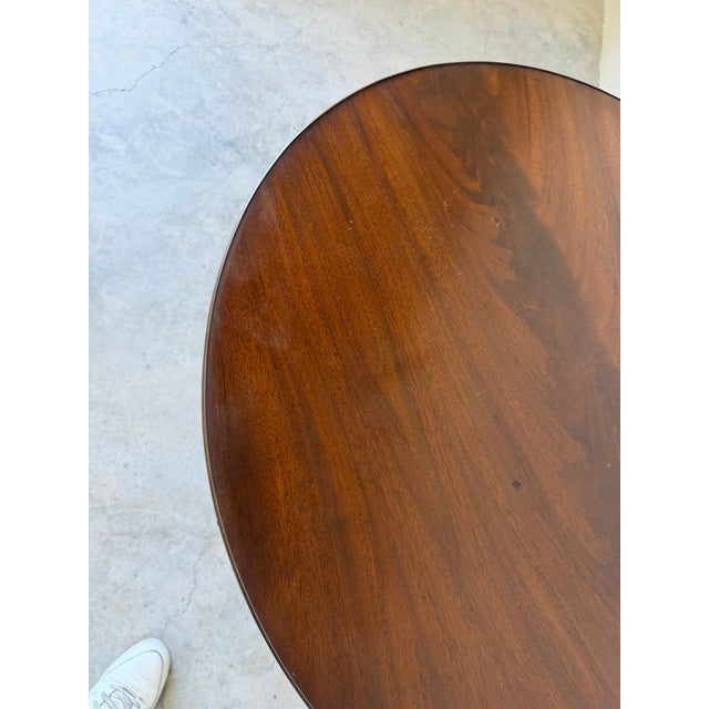 Vintage Baker French Empire Regency Style Accent Table With Brass Trim & Ram Head Legs For Sale - Image 13 of 18