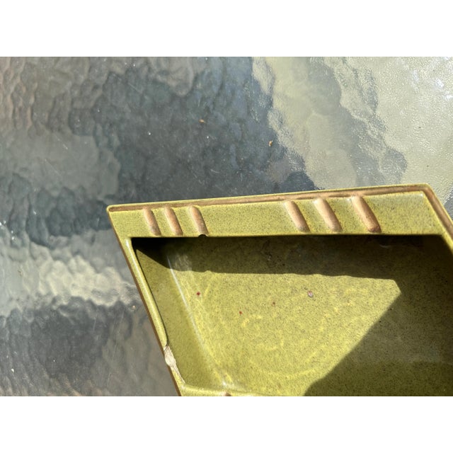 1970s Green Abstract Ashtray For Sale - Image 4 of 8