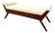 Modernist Bench. Walnut For Sale