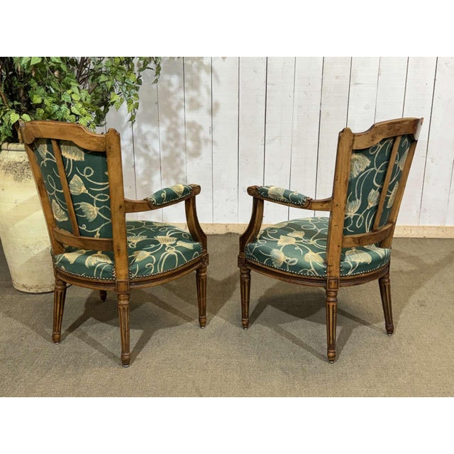 Louis XVI Style Beechwood Armchairs, 1800s, Set of 2 For Sale - Image 6 of 18