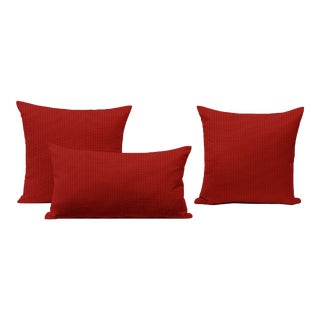 Cherry Outdoor Throw Pillows - Set of 3 For Sale