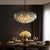 2020s Aloadecor Midcentury Modern Murano Glass Round Chandeliers With Handblown Glass in Aged Bronze For Sale - Image 5 of 7