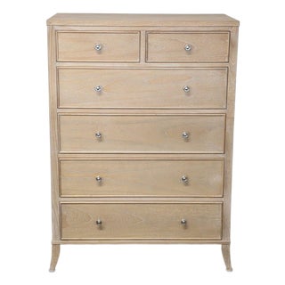 Arhaus Pearson Light Wood 6-Drawer Dresser With Metal Knobs For Sale