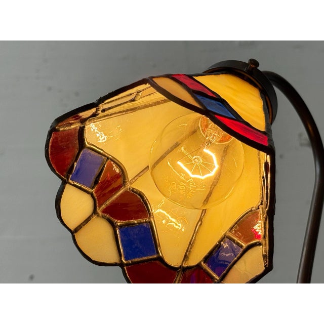 Vintage Tiffany-Style Table Lamp, 1970s For Sale - Image 10 of 17
