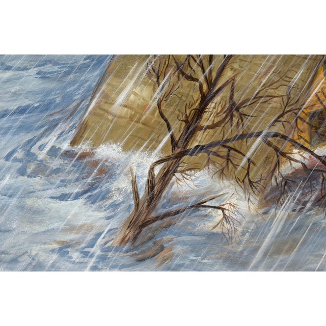 The Flood Rushes in - Disaster Landscape in Acrylic on Canvas For Sale In Monterey, CA - Image 6 of 7
