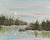 Contentment Acrylic Painting 8x10 Original Wall Art Trees & Lake Scene Unframed For Sale - Image 6 of 7