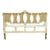 Mid 20th Century Vintage French Provincial Hollywood Regency Cream Painted Cane King Headboard For Sale