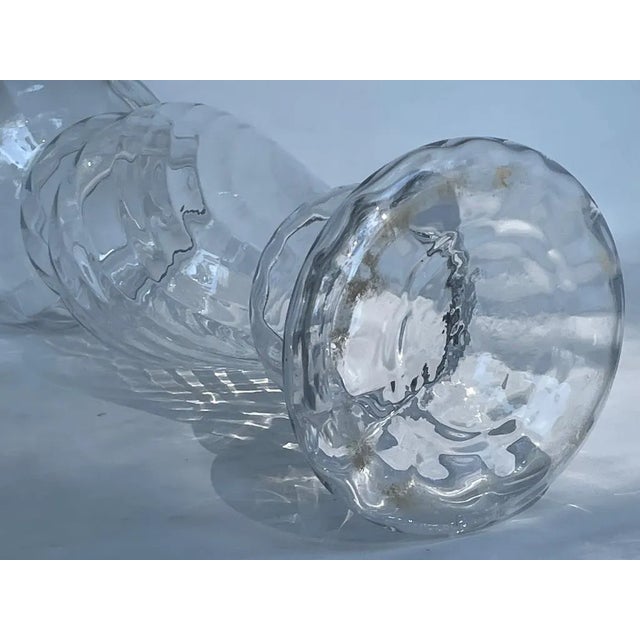 Mid-Century Modern Grand 20" Studio Nova Crystal Glass Pedestal Vase/Candle Holder For Sale - Image 3 of 6