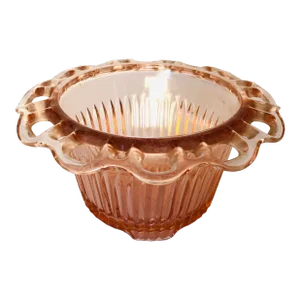 Vintage Pink Depression Glass Bowl