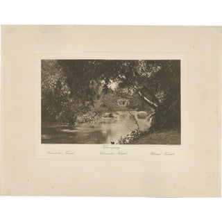 G.R. Kleingrothe, Chinese River Temple, 1910s, Photogravure on Paper For Sale