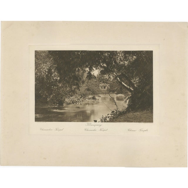 G.R. Kleingrothe, Chinese River Temple, 1910s, Photogravure on Paper For Sale