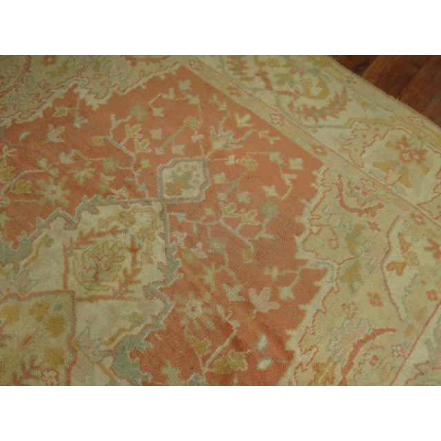Early 20th Century Antique Oushak Rug For Sale - Image 5 of 18