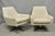 Pre-owned West Elm Lucas Healthcare Swivel Chrome Base Modern Lounge Arm Chairs - a Pair. Original retail price about...