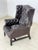 Chesterfield Wingback Chair in Burgundy Leather from Wilmowsky For Sale - Image 4 of 12
