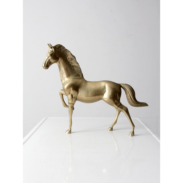 Mid Century Brass Horse Figure For Sale - Image 9 of 12