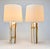 A pair of hand-crafted and blown Murano glass cylindrical form lamps by Thomas Fuchs Creative / Otium. Sold out model. The...