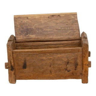 1960s Handhewn Wood Primitive Naga Trunk For Sale