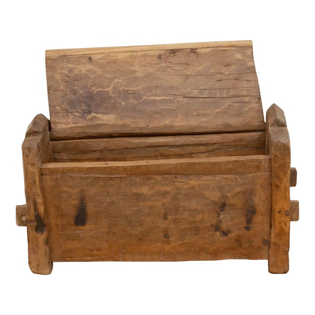 1960s Handhewn Wood Primitive Naga Trunk For Sale