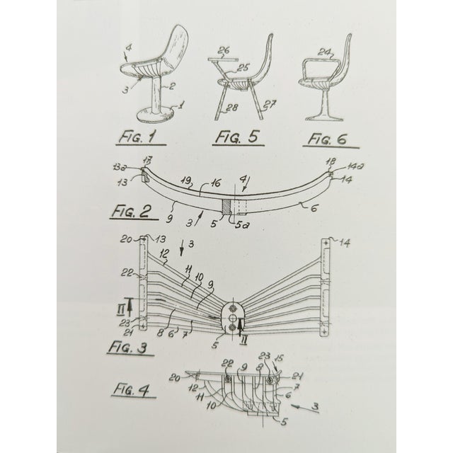 Modus Stackable Chairs with Desk in Black Plastic and Aluminum by O. Borsani, 1980s, Set of 8 For Sale - Image 10 of 17