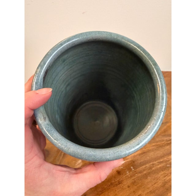 Vintage Mid Century Signed Studio Pottery Vase in the Style of Bitossi For Sale - Image 6 of 8