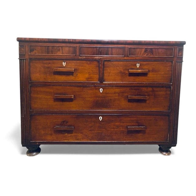Antique Mahogany Chest of Drawers with Secret Compartment, 19th Century For Sale - Image 11 of 11