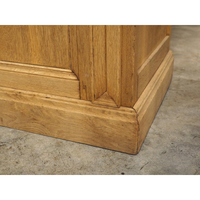 19th Century French Bleached Oak Mercerie Counter With Drawers For Sale - Image 11 of 18