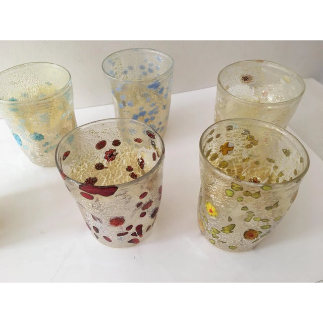 Blue 2000s "Murrisa Murano Glass" Glasses- Set of 6 For Sale - Image 8 of 11