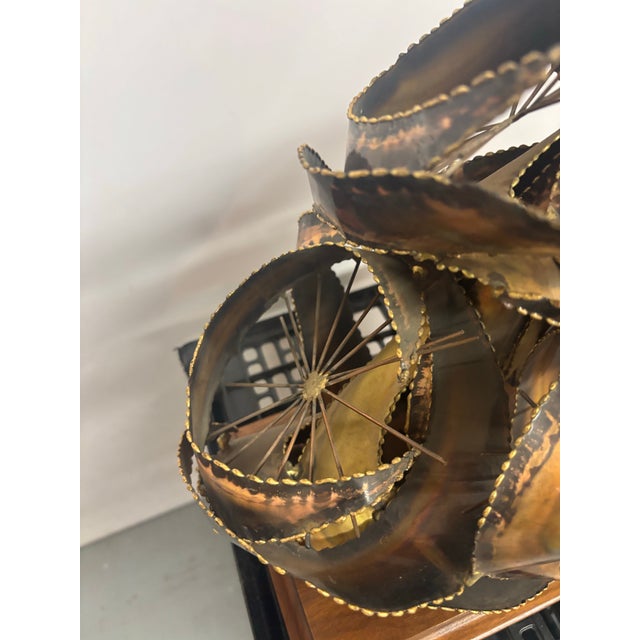 Vintage Brass Brutalist Piece of Art For Sale - Image 10 of 10