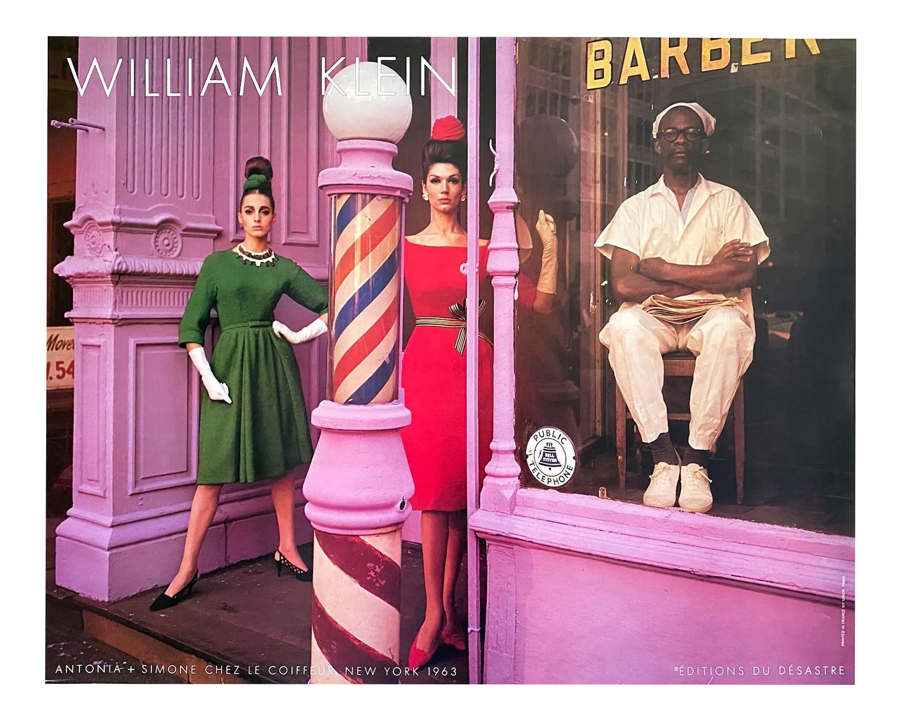 Antonia+Simone Chez Le ウィリアム クライン ポスター William Klein Vintage 1980 Lithograph Photo Print French