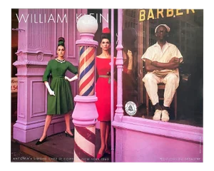 William Klein Vintage 1980 Lithograph Photo Print French Poster " Antonia + Simone Chez Le Coiffeur, New York 1963 "