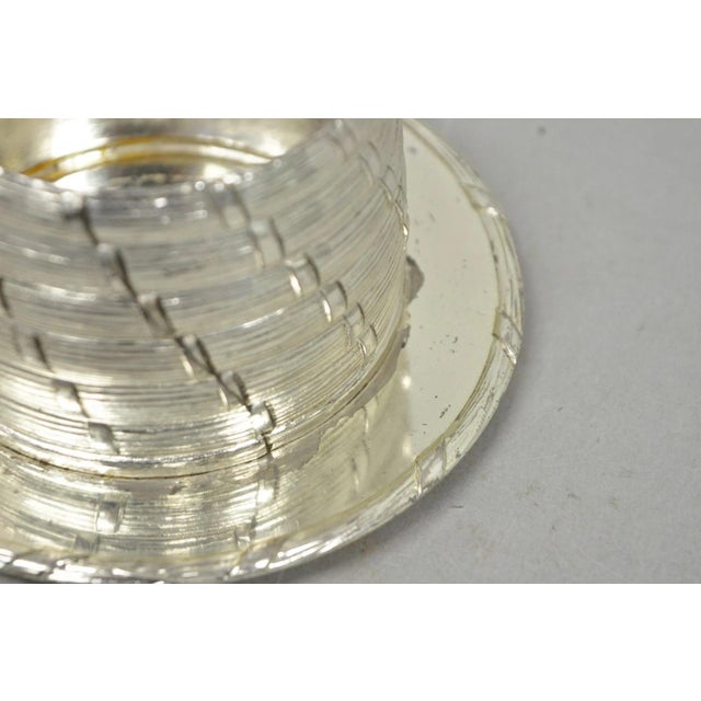 Vintage Corbell & Co. Silver Plated Beehive Honey Serving Pot Dish W/Glass Jar For Sale - Image 12 of 15