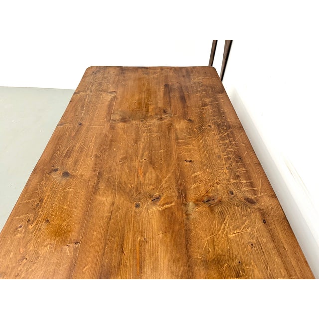 Vintage Farmhouse Table in Light Pine, 1950s For Sale - Image 18 of 18