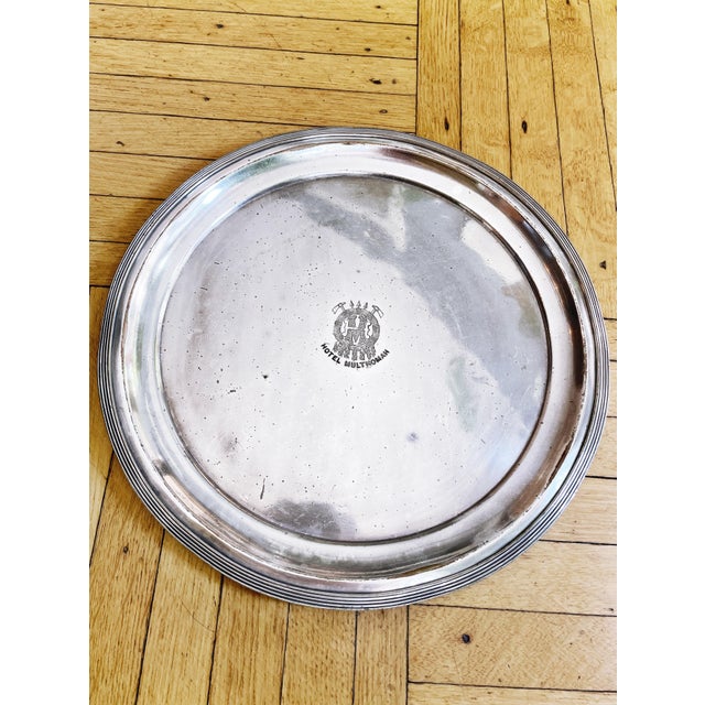 Silver 1912 Silver Plated Tray From Hotel Multnomah in Portland Or For Sale - Image 8 of 8