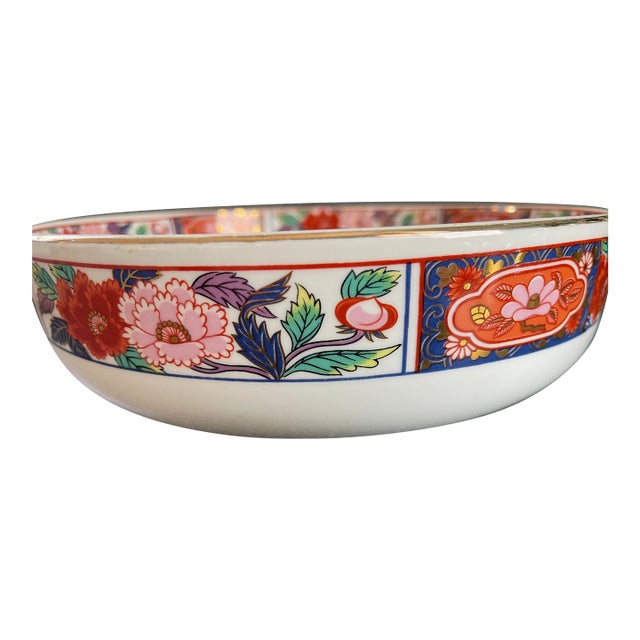 Colorful Bowl With Floral Motif For Sale