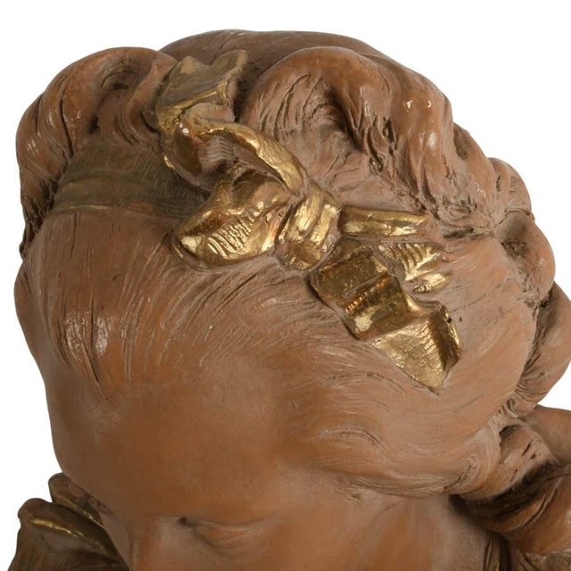 Ceramic Bust of Marie Antoinette After Carrier-Belleuse French Classical Sculpture For Sale - Image 9 of 10