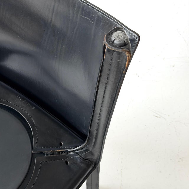 1980s Leather Cab Chairs by Mario Bellini for Cassina For Sale - Image 10 of 10