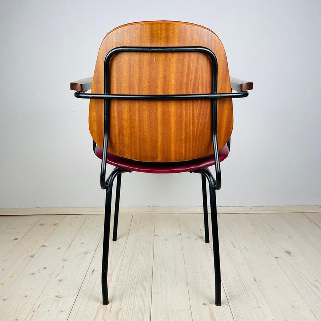 1960s Mid-Century Red Dining Chair, Italy, 1960s For Sale - Image 5 of 15