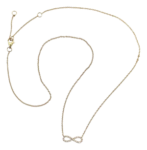 18k Gold and Diamond Infinity Necklace