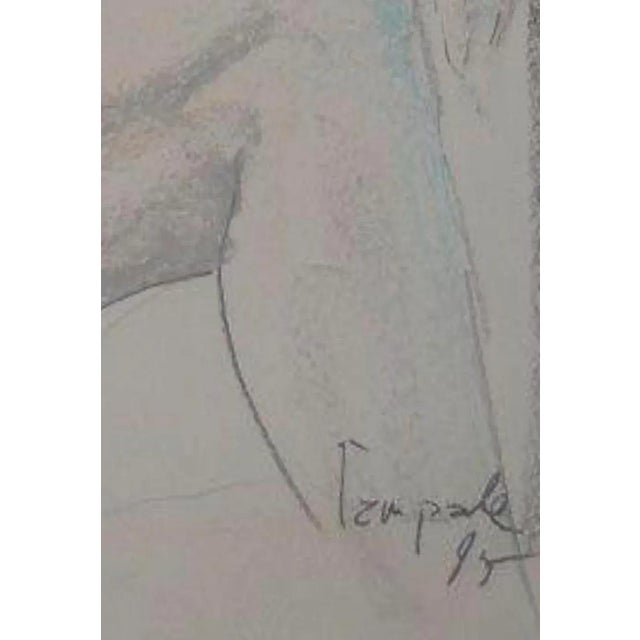Modern Original Dario Campanile Female Nude Drawing C.1995 For Sale - Image 3 of 4