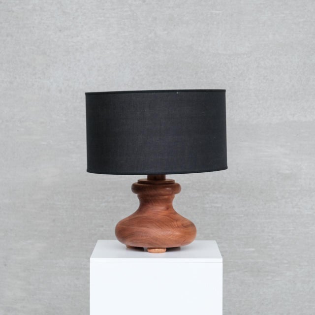 Brown Mid-Century Italian Wooden Table Lamp, 1980s For Sale - Image 8 of 8