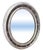 A fine Irish oval wall mirror from the 19th century, featuring a distinctive frame of silver parcel gilt alternating with...