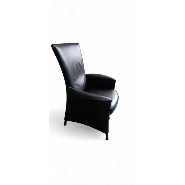 2 x Armchair by Wittmann /design Paolo Piva / Model Alta Highback / black leather Height 110 Width 75 Depth 85 cm Price / set