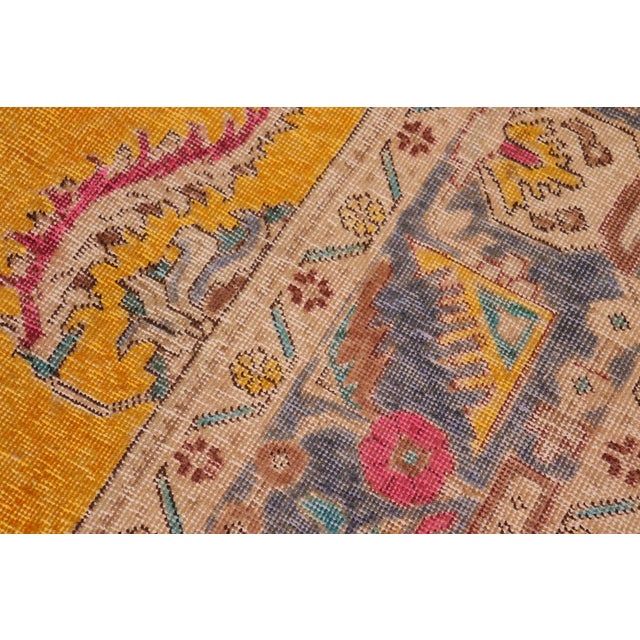 Metal Hand-Painted Rug 9.10x12.7 For Sale - Image 7 of 8