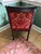 Red Vintage Wood-Framed Accent Chair in Red & Gold Paisley For Sale - Image 8 of 9