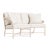 Brown Jordan Venetian Loveseat in Blush with Sea Salt and Dusty Pink Welt Cushions For Sale
