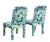 Pair MCM CasaBique Ming Armchairs in Thibaut “Imperial Dragon” For Sale - Image 9 of 18