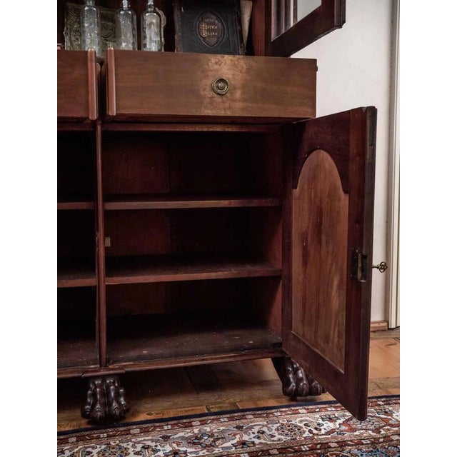 Antique Chippendale English Bookcase on Lion Paws For Sale - Image 12 of 12