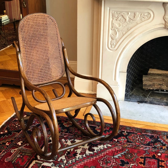 Mid 20th Century Vintage Thonet-Style Bentwood Rocker For Sale - Image 5 of 13