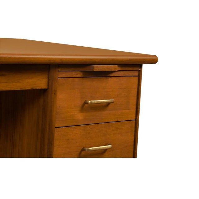 Mid-Century Modern 1970s Mid-Century Walnut Large Executive Desk For Sale - Image 3 of 10